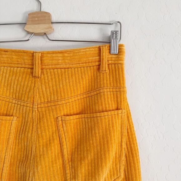 Urban Outfitters UO Lena Chenille Wide Leg Pants Pumpkin Orange Women’s Size 8 - Picture 8 of 10